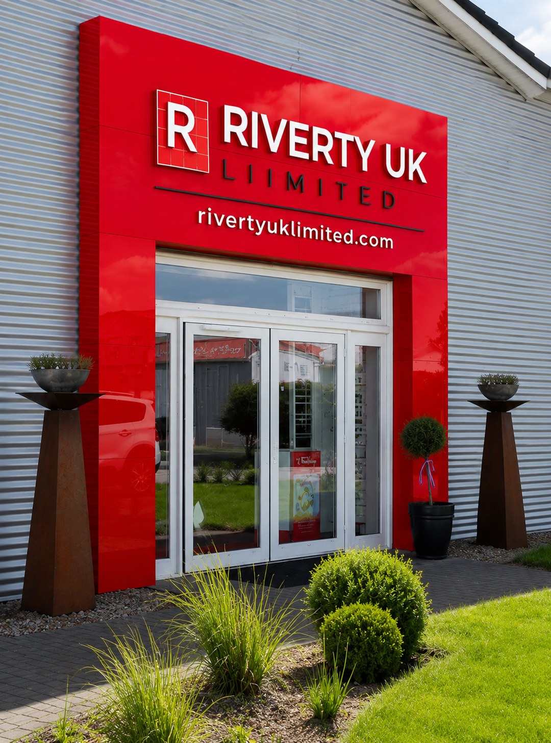 Façade and sign of the RIVERTY UK LIMITED head office